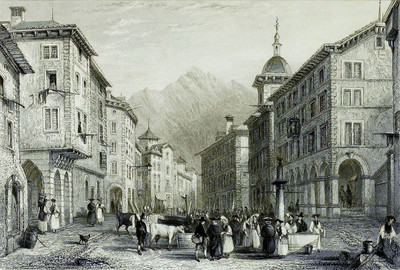 Sion par William Henry Bartlett en 1836 Sion par William Henry Bartlett en 1836