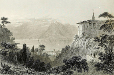 Lac Majeur et ses Alpes par William Henry Bartlett en 1836 Lac Majeur et ses Alpes par William Henry Bartlett en 1836