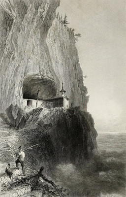 Wildkirchlein en Appenzell par William Henry Bartlett en 1836 Wildkirchlein en Appenzell par William Henry Bartlett en 1836