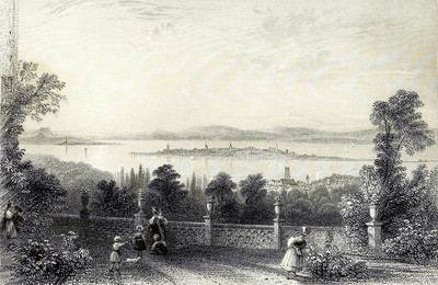 Vue sur le petit lac de Constance par William Henry Bartlett en 1836 Vue sur le petit lac de Constance par William Henry Bartlett en 1836