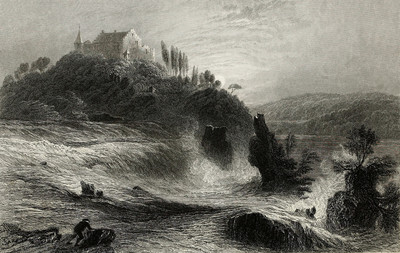 Chutes du Rhin par William Henry Bartlett en 1836 Chutes du Rhin par William Henry Bartlett en 1836
