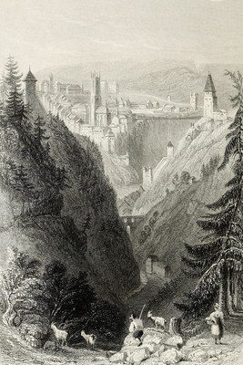 Défilé du Goteron près de Fribourg, par William Henry Bartlett en 1836 Défilé du Goteron près de Fribourg, par William Henry Bartlett en 1836