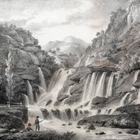 Cascade du Bout du Monde à Saint-Alban-Leysse vers 1860