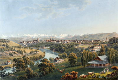 Berne et les Alpes Bernoises par Gabriel Lory fils en 1822 Berne et les Alpes Bernoises par Gabriel Lory fils en 1822