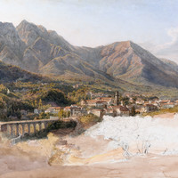 Cava de' Tirreni et Monte Finestra 1145 m par Gabriel Lory fils en septembre 1811