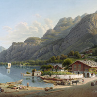 Flüelen par Gabriel Lory fils en 1817