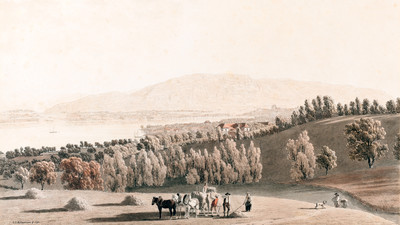 Le Léman et le Salève par Gabriel Lory fils en 1791 Le Léman et le Salève par Gabriel Lory fils en 1791