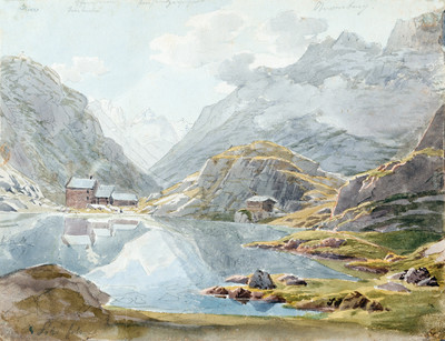 Hospice et lac du Grimsel par Gabriel Lory fils Hospice et lac du Grimsel par Gabriel Lory fils