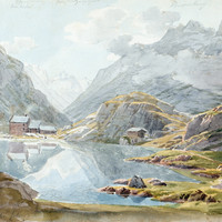 Hospice et lac du Grimsel par Gabriel Lory fils