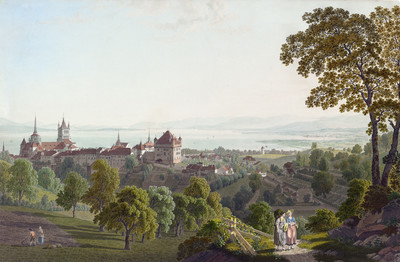 Lausanne et Léman par Gabriel Lory fils Lausanne et Léman par Gabriel Lory fils