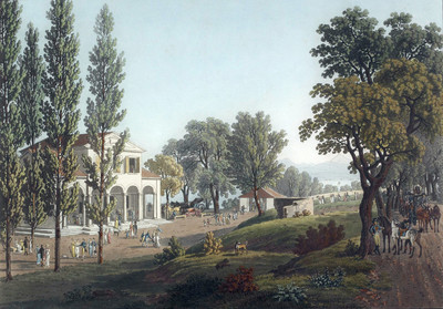 Eaux d'Evian et route de Thonon par G. Lory en 1811 Eaux d'Evian et route de Thonon par G. Lory en 1811
