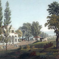 Eaux d'Evian et route de Thonon par G. Lory en 1811