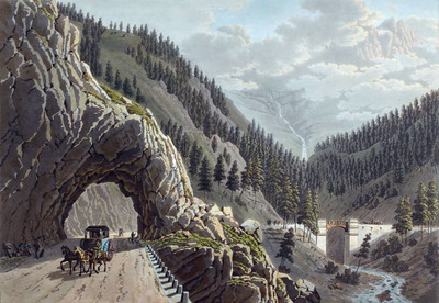 Route du Simplon par G. Lory en 1811 Route du Simplon par G. Lory en 1811