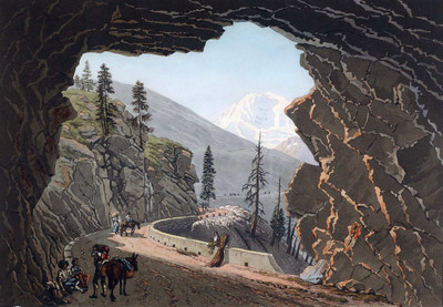 Fletschorn vu de la route du Simplon par G. Lory fils en 1811 Fletschorn vu de la route du Simplon par G. Lory fils en 1811