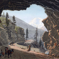 Fletschorn vu de la route du Simplon par G. Lory fils en 1811