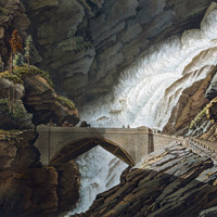 Vallée de la Doveria, sortie aval de la galerie de la route du Simplon, par G. Lory en 1811
