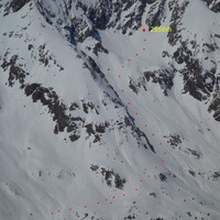 Partie supérieure de l'itinéraire en venant du col d'Ornon