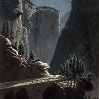 Gorges de Gondo à la pleine lune par G. Lory fils en 1811