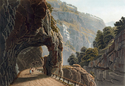 Vallée de la Diveria, galerie d'Iselle par G. Lory fils en 1811 Vallée de la Diveria, galerie d'Iselle par G. Lory fils en 1811