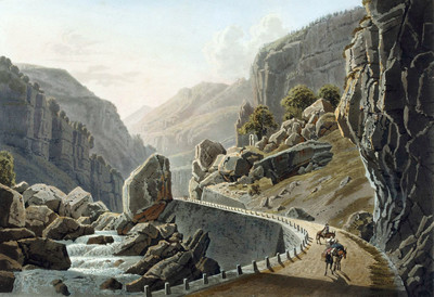 Vallée de la Doveria, route du Simplon, par G. Lory fils en 1811 Vallée de la Doveria, route du Simplon, par G. Lory fils en 1811