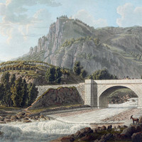 Route du Simplon, pont sur la Cherasca, par G. Lory fils en 1811