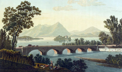 Lac Majeur, pont de Baveno, par Maximilien de Meuron en 1811 Lac Majeur, pont de Baveno, par Maximilien de Meuron en 1811