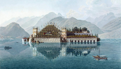 Lac Majeur, Isola Bella par G. Lory fils en 1811 Lac Majeur, Isola Bella par G. Lory fils en 1811