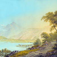 Wallenstattersee [sic] par JH Bleuler père en 1820 (Wallensee)
