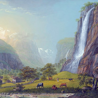 Jungfrau, Lauterbrunnen, Staubbach par JH Bleuler en 1820