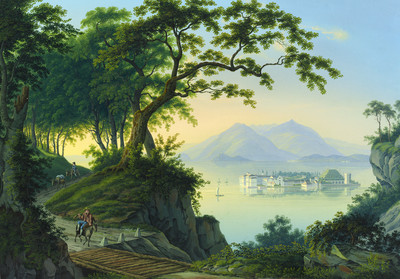 Lac Majeur par Johann Heinrich Bleuler fils vers 1830