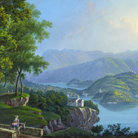 Lac de Côme, par Johann Heinrich Bleuler fils vers 1830