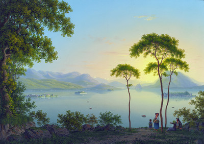 Lac Majeur, par Johann Heinrich Bleuler fils vers 1830