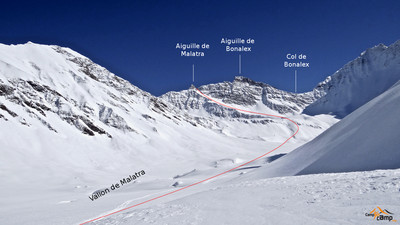 Aiguille de Malatra par la rampe SW