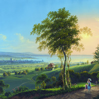 Lac de Constance, par Johann Heinrich Bleuler fils vers 1830
