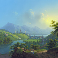Lucerne et le Rigi, par Johann Heinrich Bleuler fils vers 1830