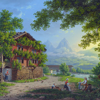 Au fond les Mythen, par Johann Heinrich Bleuler fils vers 1830