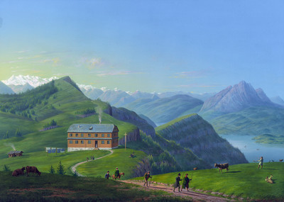 Rigi Staffel, par Johann Heinrich Bleuler fils vers 1830