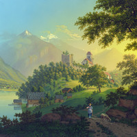 Ringgenberg et le lac de Brienz, par Johann Heinrich Bleuler fils vers 1830