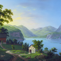 Rütli, lac des 4 cantons, par Johann Heinrich Bleuler fils vers 1830