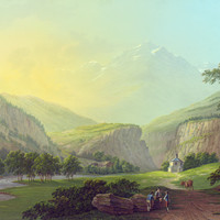 Gorge de Stalvedro (Tessin), par Johann Heinrich Bleuler fils vers 1830