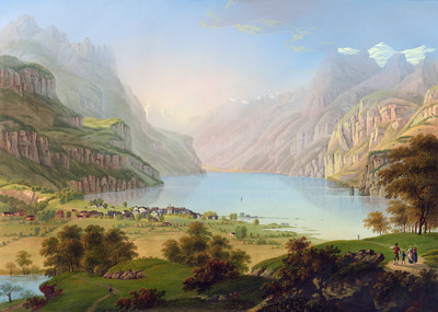 Brunnen, lac des 4 cantons, par Johann Ludwig Bleuler