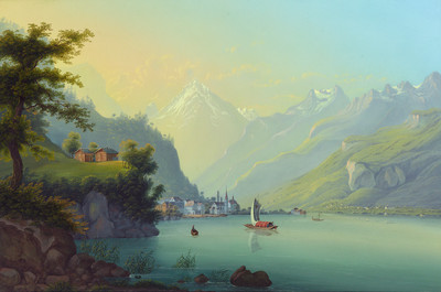 Flüelen, par Johann Ludwig Bleuler