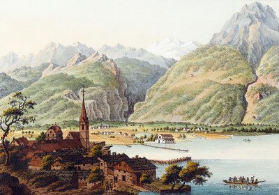 Flüelen, par Johann Ludwig Bleuler