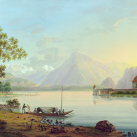 Lac de Thoune et le Niesen, par Johann Ludwig Bleuler