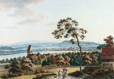 Zollikon, lac de Zürich, par Johann Ludwig Bleuler