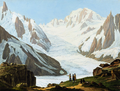 Bassin glacé de l'Arveyron : Glacier du Géant et Glacier de Leschaux par Jean Antoine Linck Bassin glacé de l'Arveyron : Glacier du Géant et Glacier de Leschaux par Jean Antoine Linck