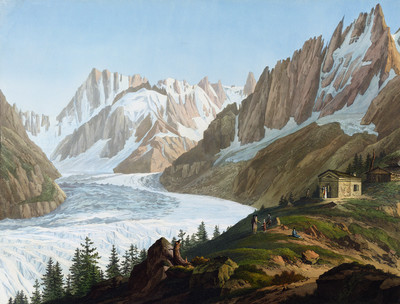 Bassin glacé de l'Arveyron : Glacier de Leschaux et Mer de glace par Jean Antoine Linck Bassin glacé de l'Arveyron : Glacier de Leschaux et Mer de glace par Jean Antoine Linck