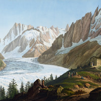 Bassin glacé de l'Arveyron : Glacier de Leschaux et Mer de glace par Jean Antoine Linck