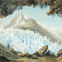 Bassin glacé de l'Arveyron : Mer de Glace, Glacier des Bois par Jean Antoine Linck