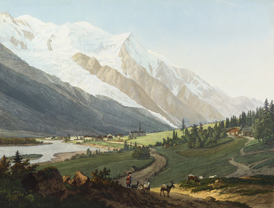Vallée de l'Arve, Chamonix, Glacier des Bossons par Jean Antoine Linck Vallée de l'Arve, Chamonix, Glacier des Bossons par Jean Antoine Linck